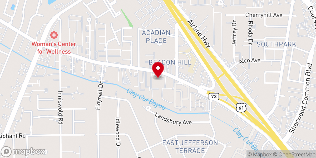 Map showing location of Jefferson United Methodist Church