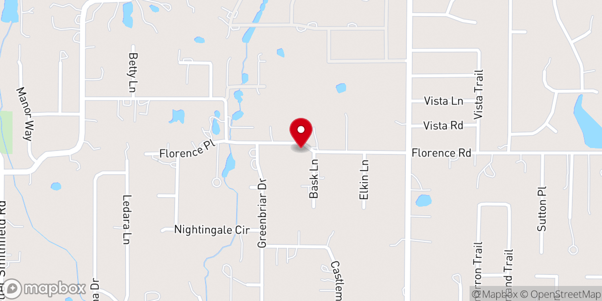 Map showing location of Florence Holiness Church