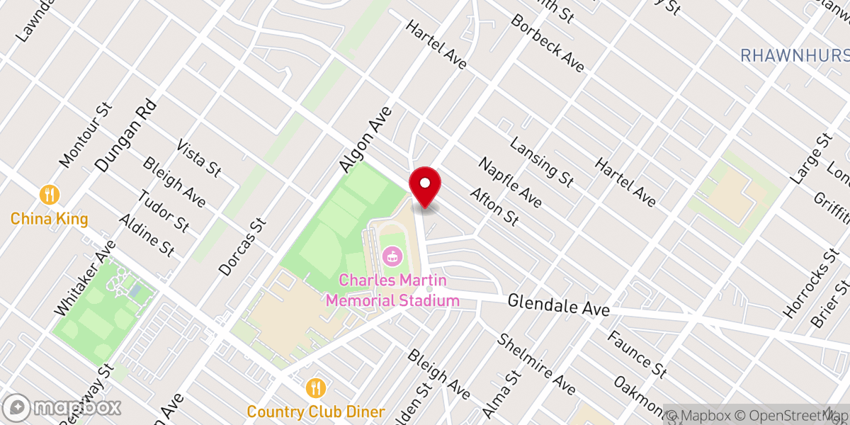 Map showing location of Miracle Temple Worship Center