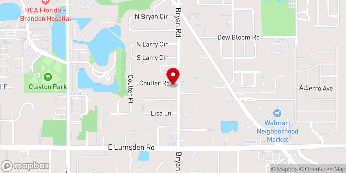Map showing location of Church of Christ In Brandon
