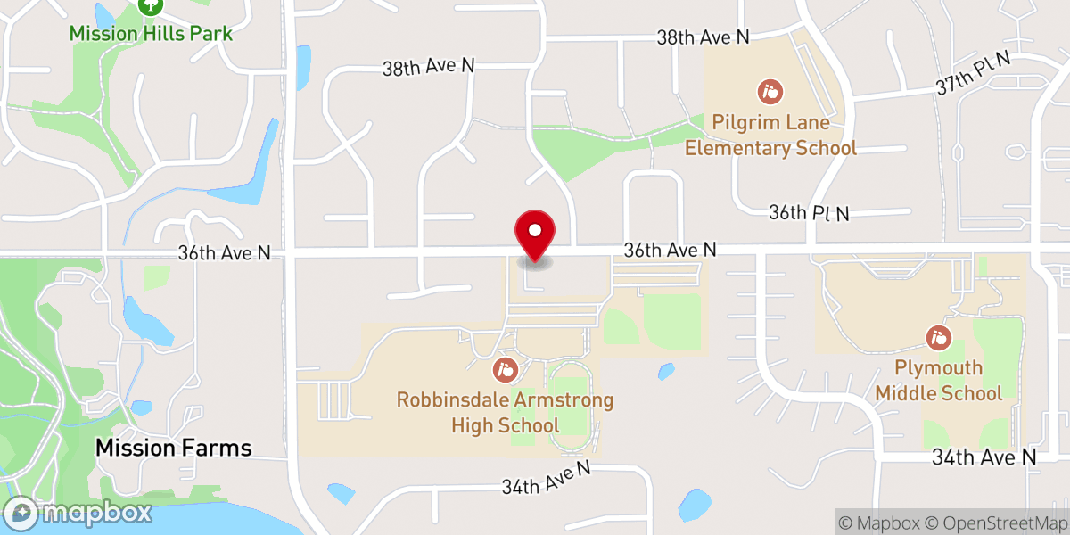 Map showing location of St. George Coptic Orthodox Church