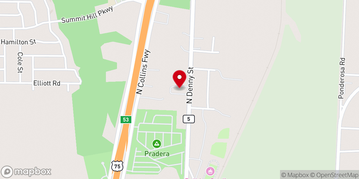 Map showing location of Howe Methodist Church