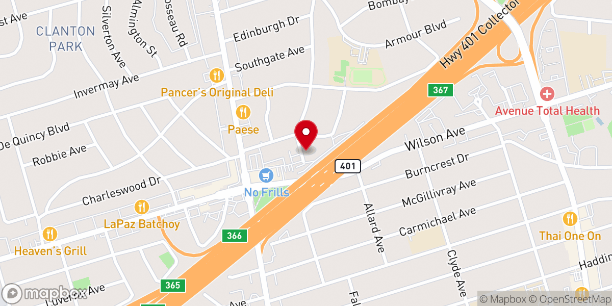 Map showing location of Adath Israel Congregation
