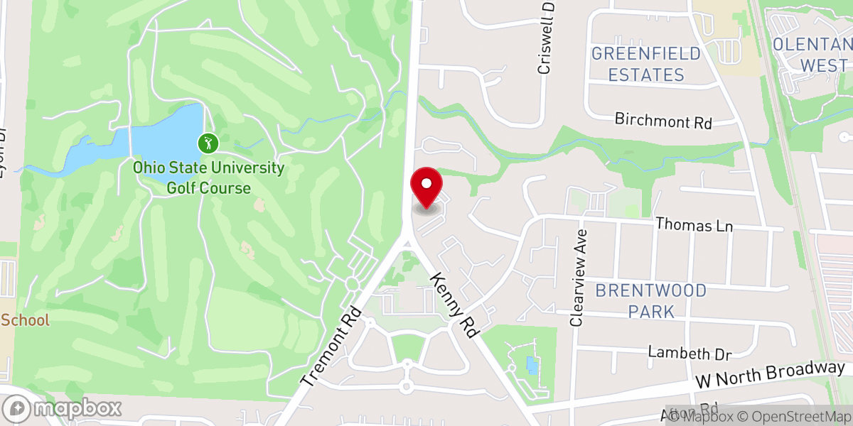 Map showing location of Advent Lutheran Church