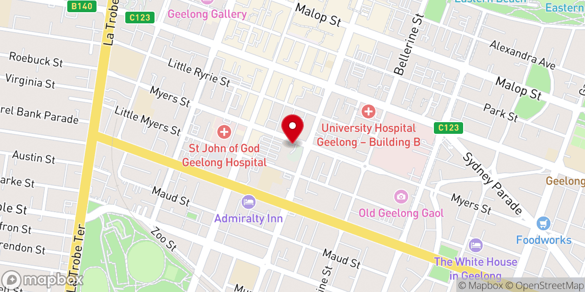 Map showing location of ST Mary's Presbytery