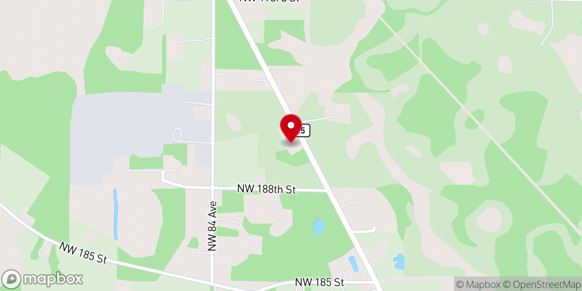 Map showing location of Bayless Highway Baptist Church