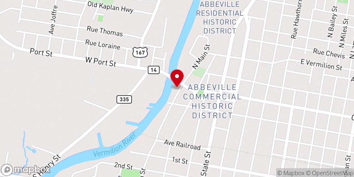 Map showing location of Dupuy's Seafood and Steak