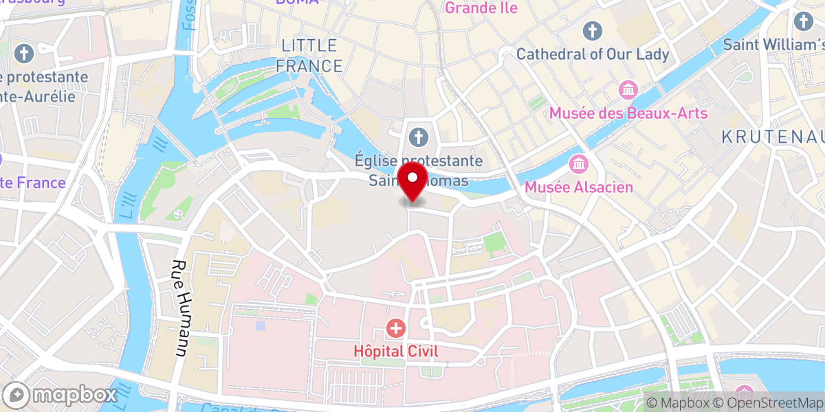Map showing location of Église Saint-Louis