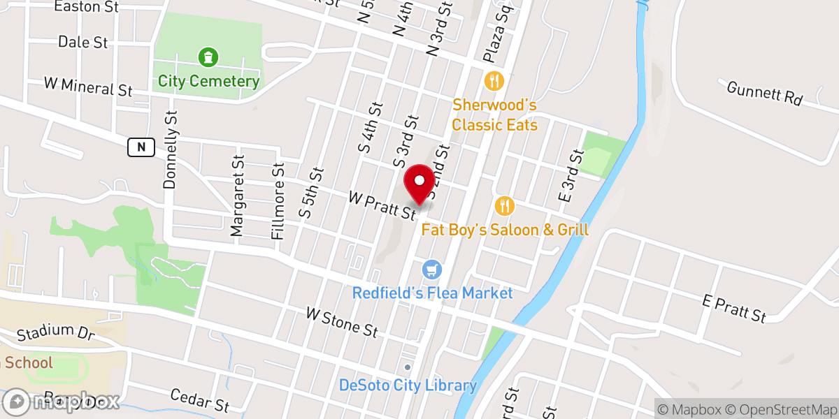 Map showing location of St. Vincent de Paul Society