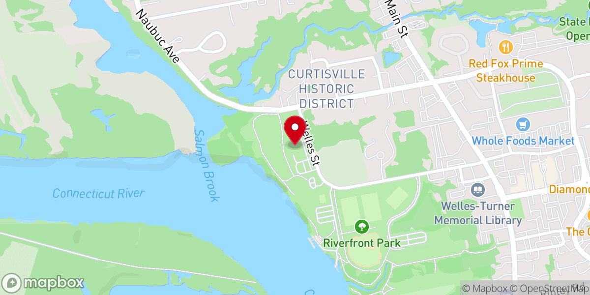 Map showing location of Riverfront Community Center