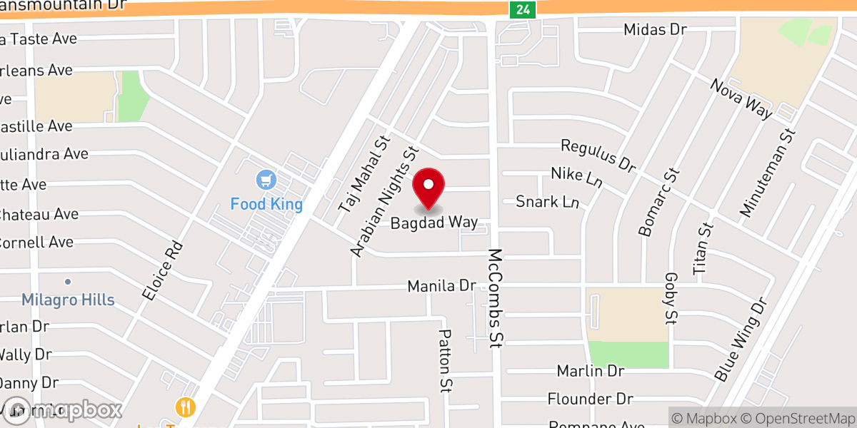 Map showing location of New Hope Pentecostal Church