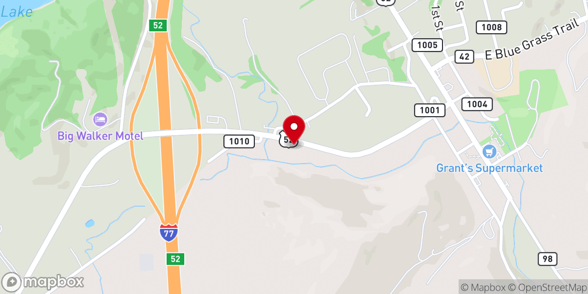 Map showing location of Grace Baptist Fellowship
