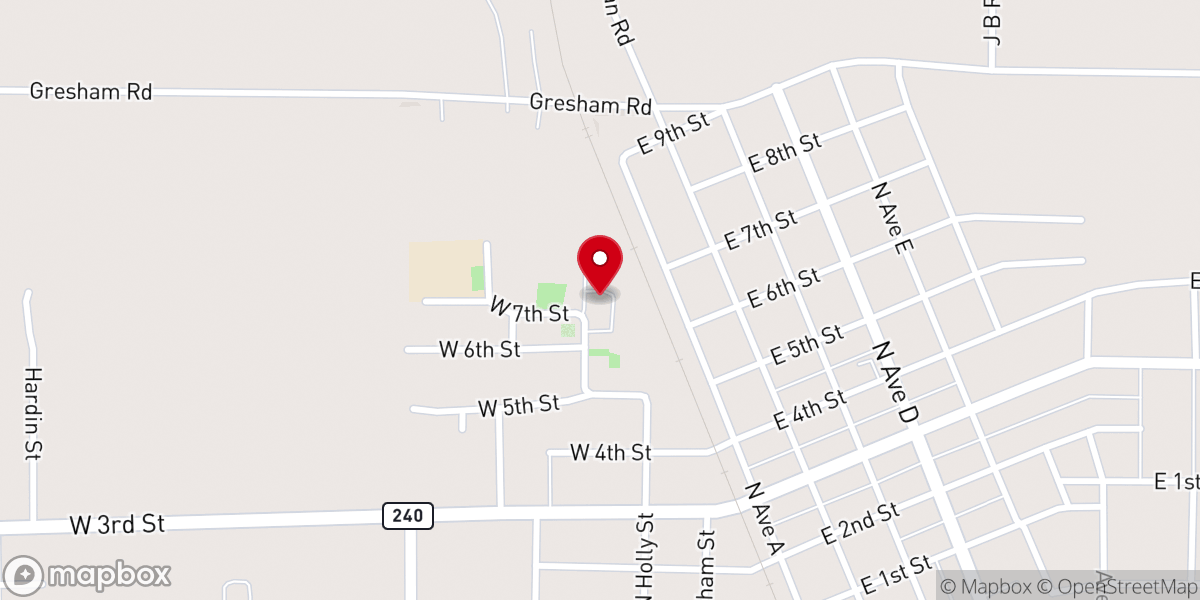 Map showing location of Providence Baptist Church