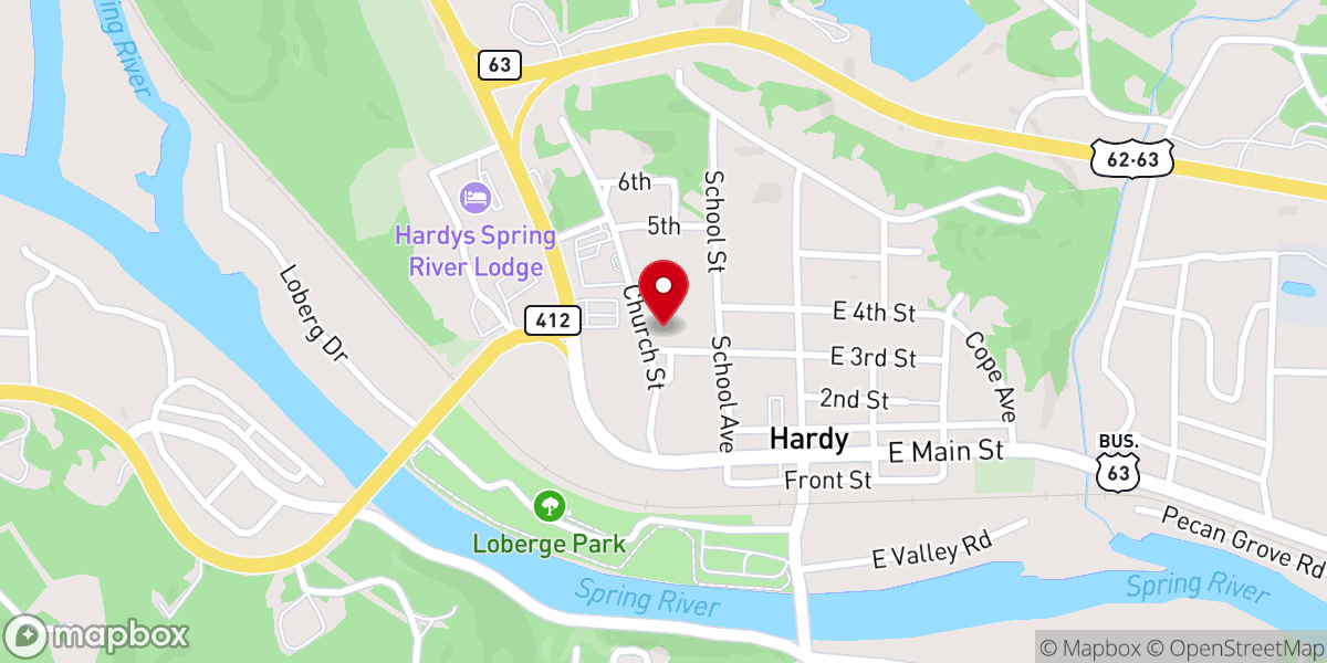 Map showing location of Gracie's Pour Decisions