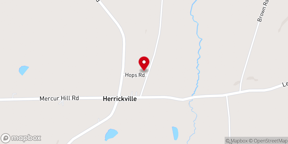 Map showing location of Herrickville Wesleyan Church