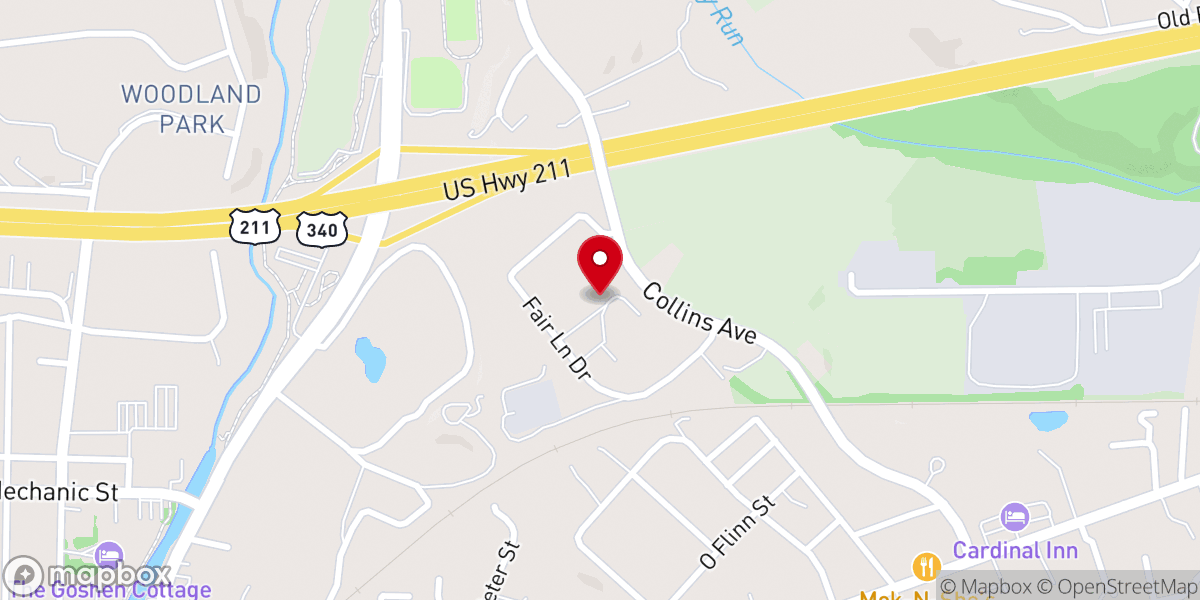 Map showing location of Page Valley Fairgrounds