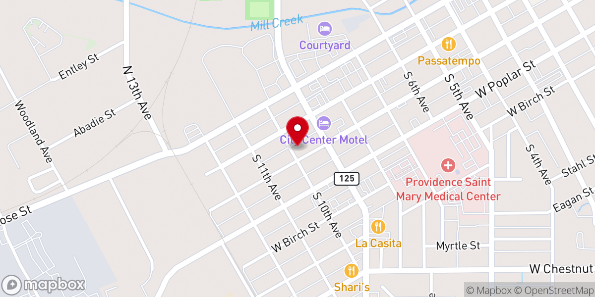 Map showing location of St. Francis Catholic Church