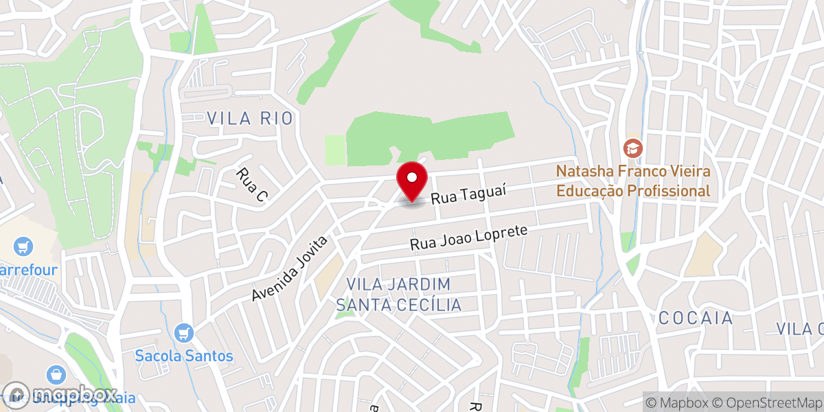 Map showing location of Assembléia de Deus M. Madureira