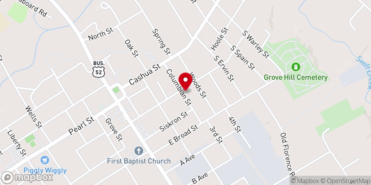 Map showing location of Victory Tabernacle Bible Training