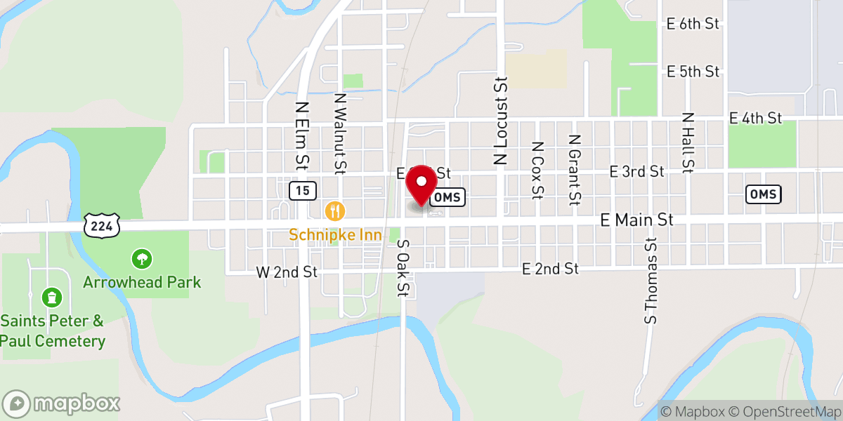 Map showing location of Freedom Church