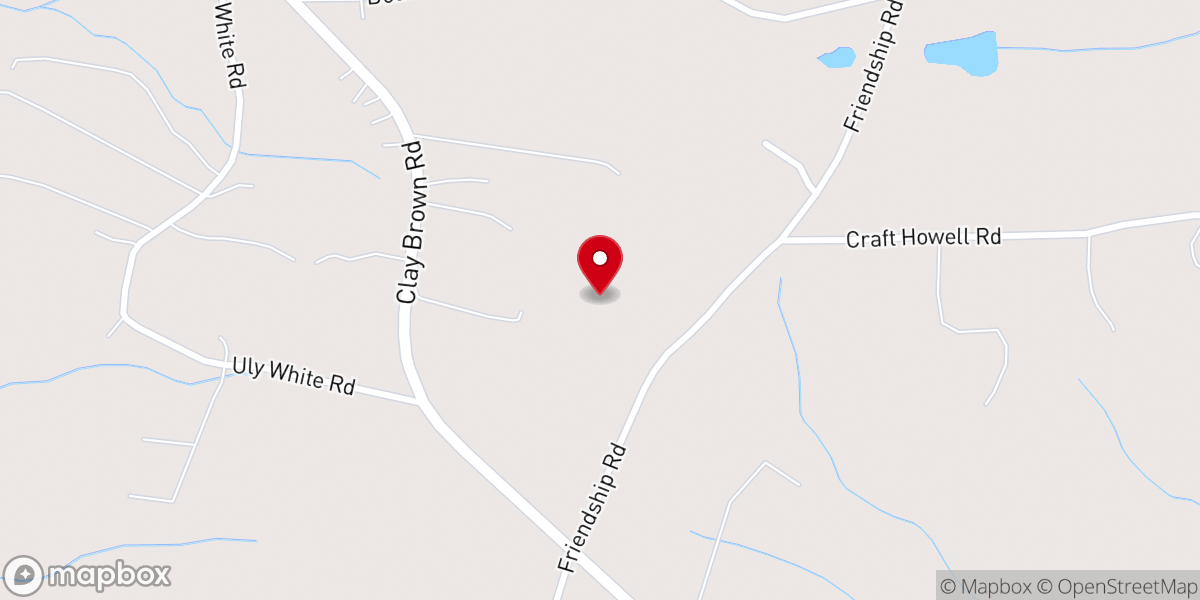 Map showing location of Hartwell Mennonite Church