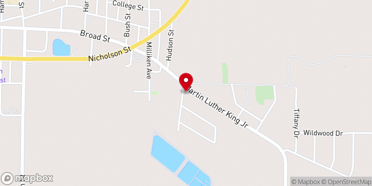 Map showing location of Lower Sardis Baptist Church