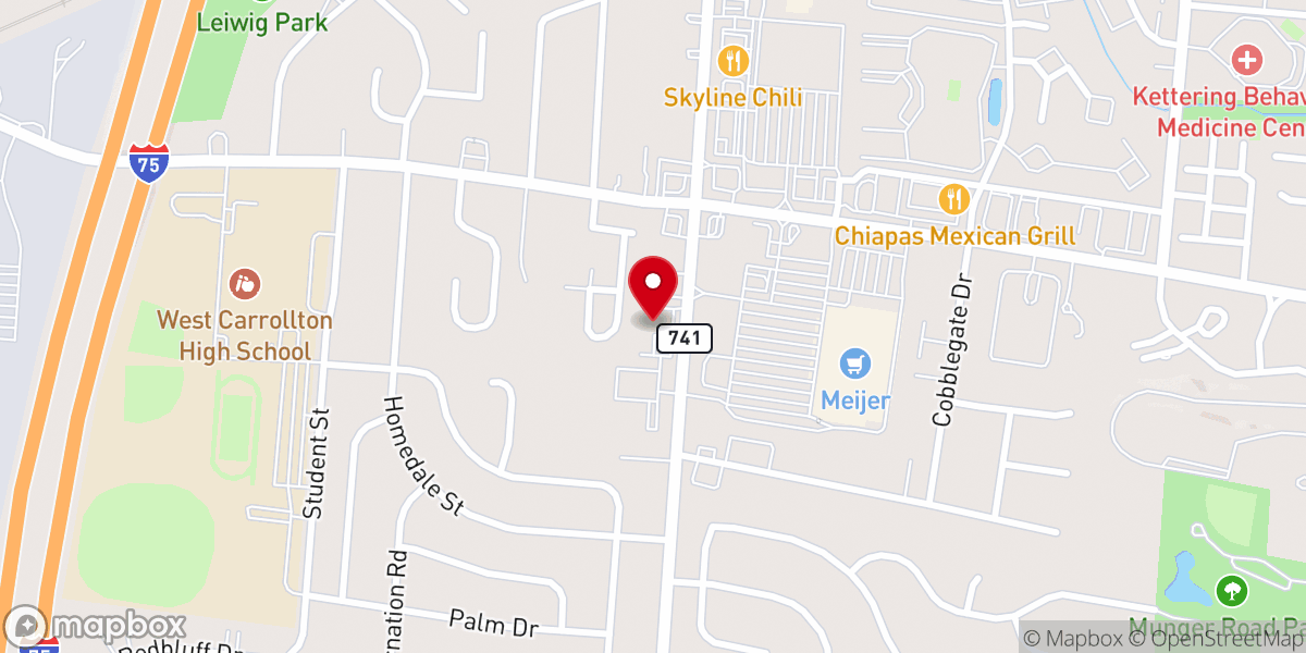 Map showing location of Moraine City First Church of God