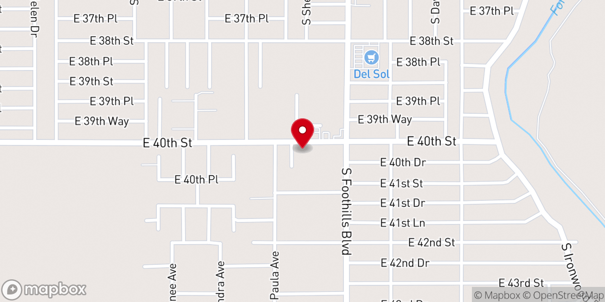 Map showing location of Mountain View Bible Church