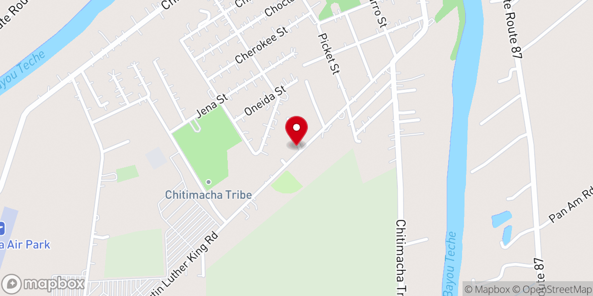 Map showing location of St. John the Baptist Church