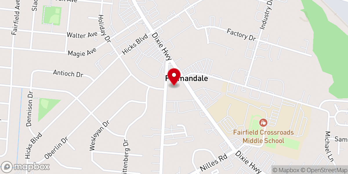 Map showing location of Our Lady of Victory Chapel