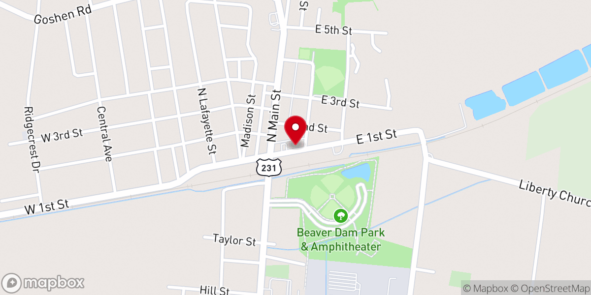 Map showing location of Covenant Commuity Church