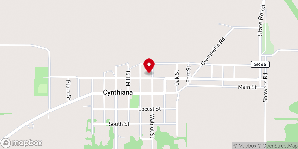 Map showing location of United Church of Christ