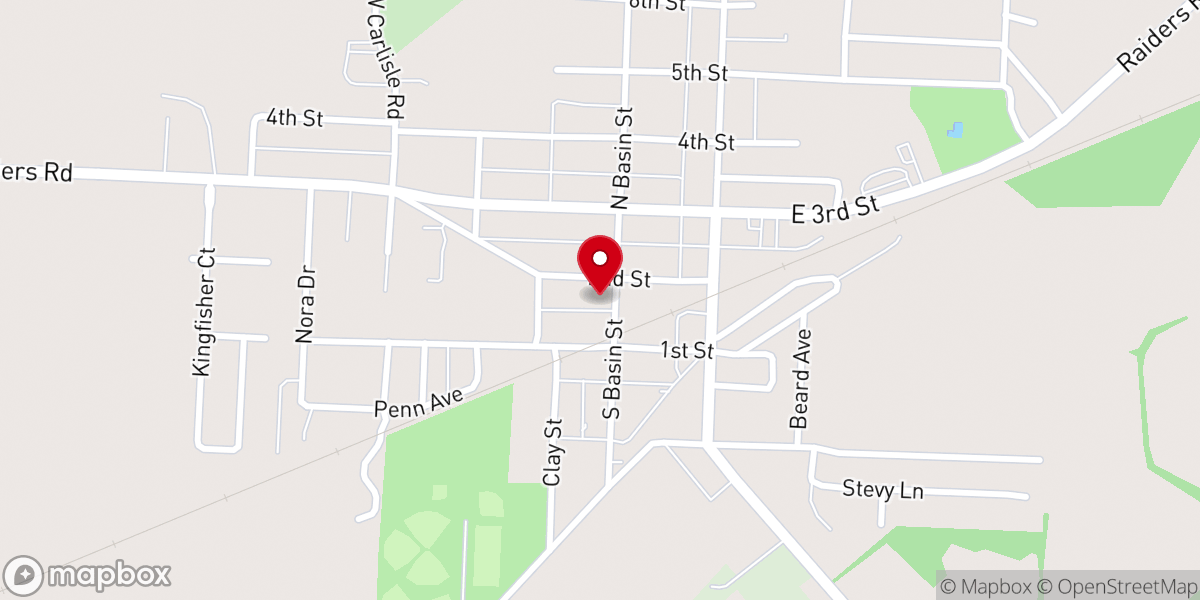 Map showing location of Frazeysburg