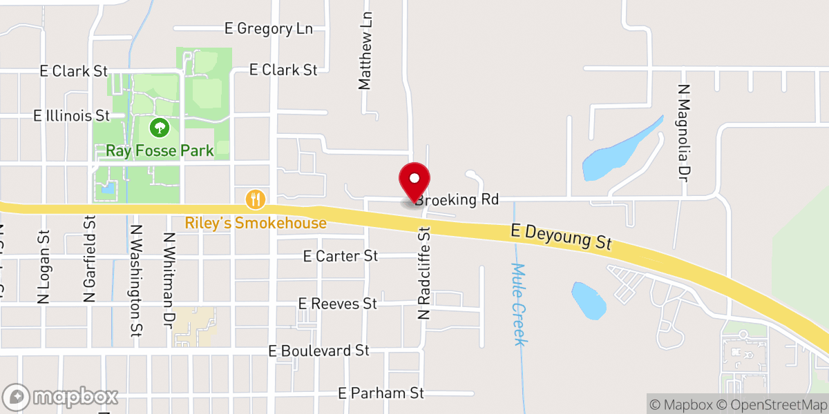 Map showing location of The Potter's House Christian Fellowship Church
