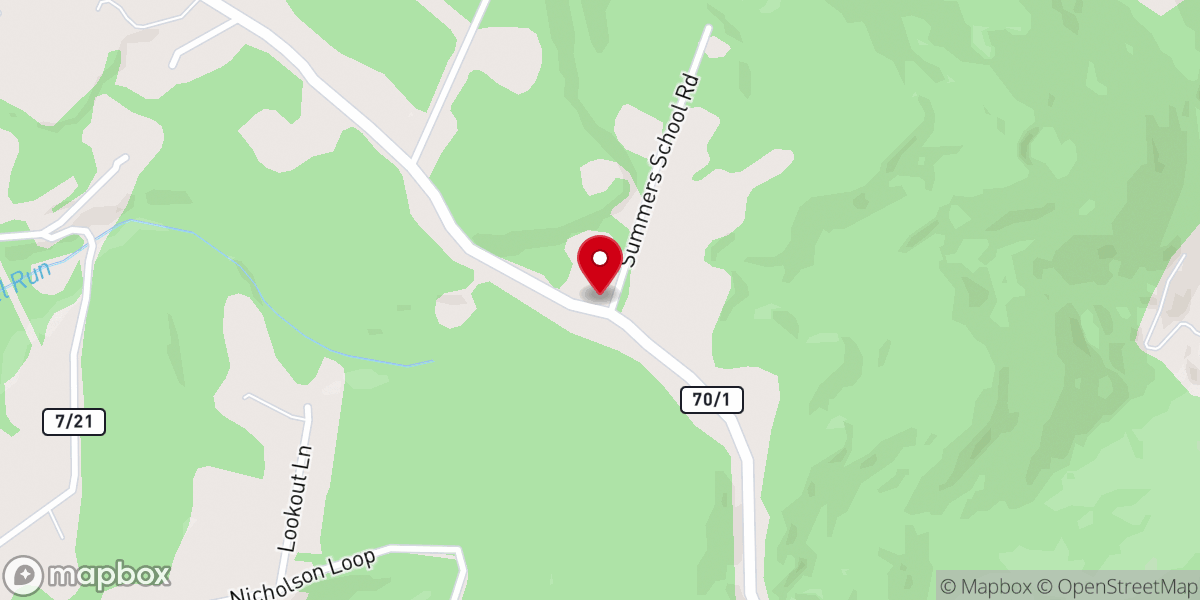 Map showing location of Burns United Methodist Church