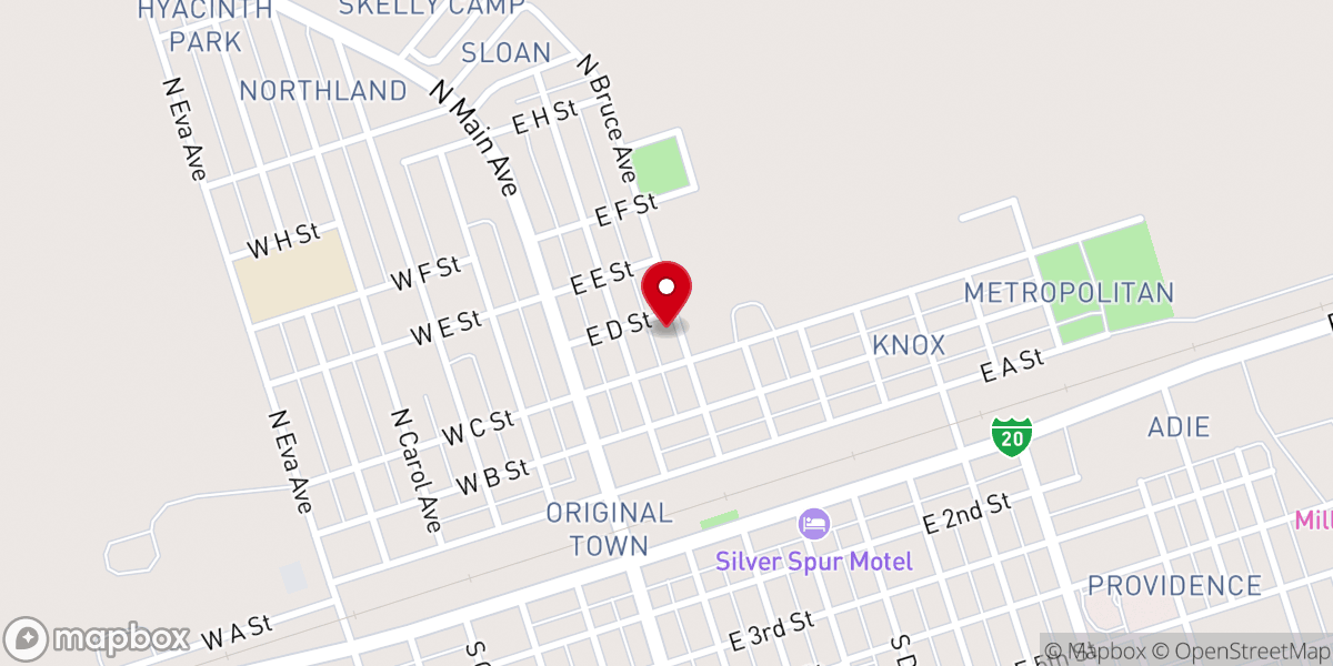 Map showing location of Mision Bautista Nueva Vision