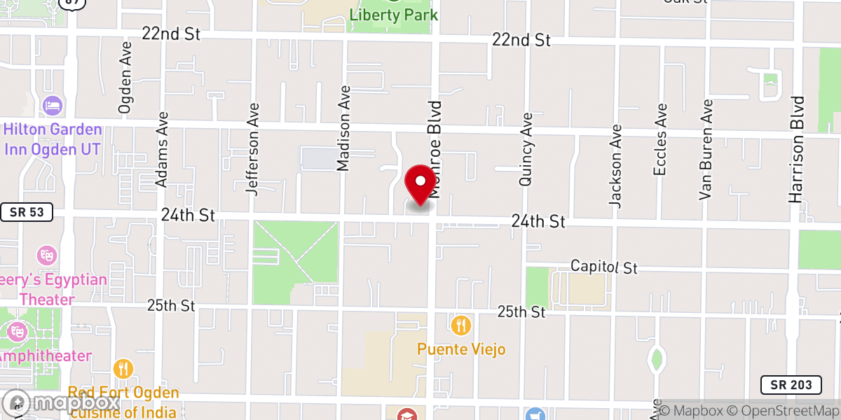 Map showing location of Church of Christ Scientist