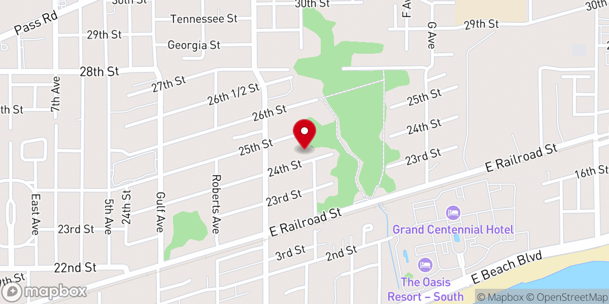 Map showing location of Hosanna Ministries of Gulfport