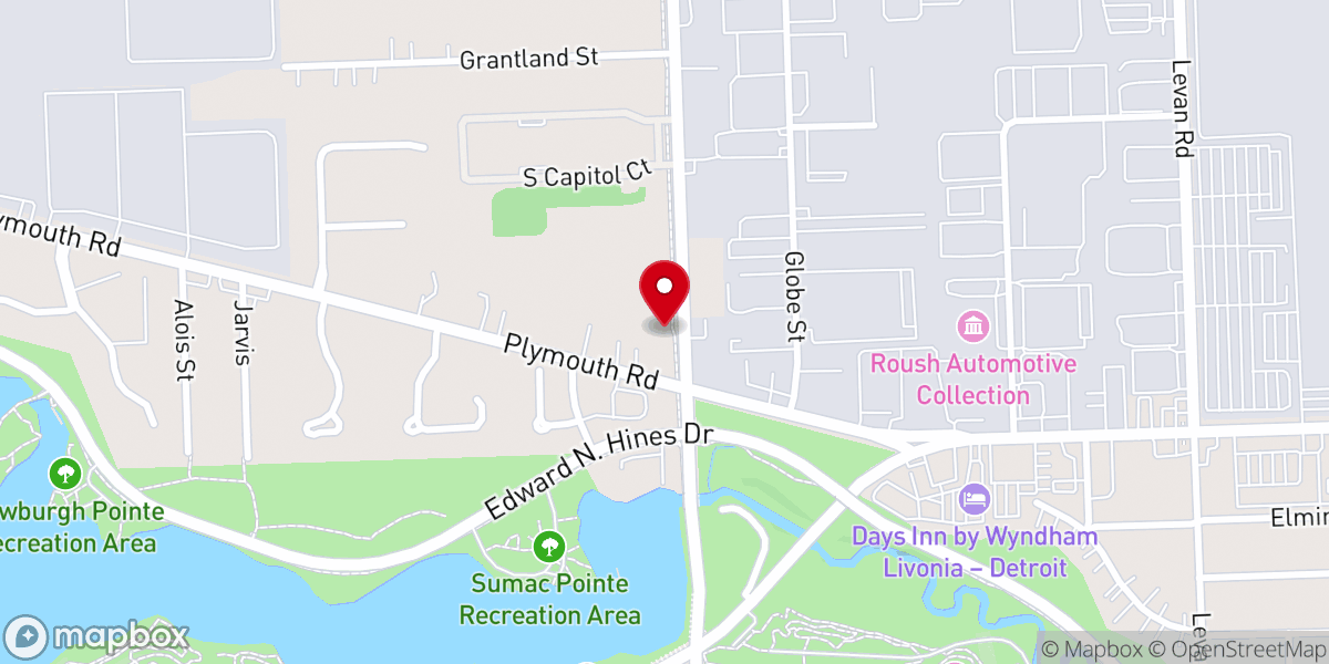 Map showing location of Riverside Park Church of God