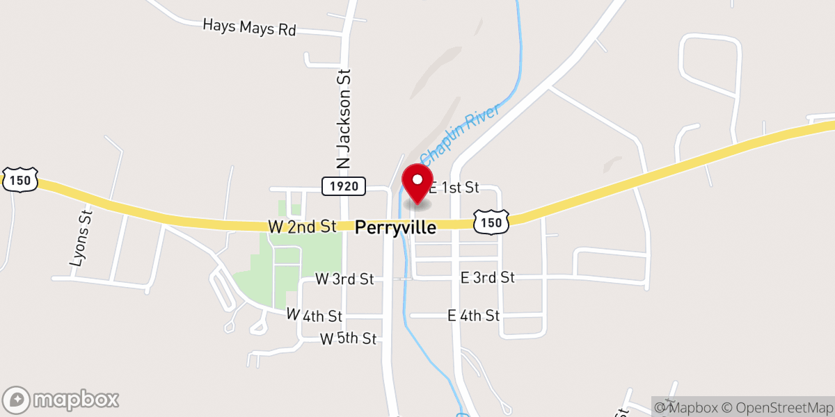 Map showing location of Perryville Community Church