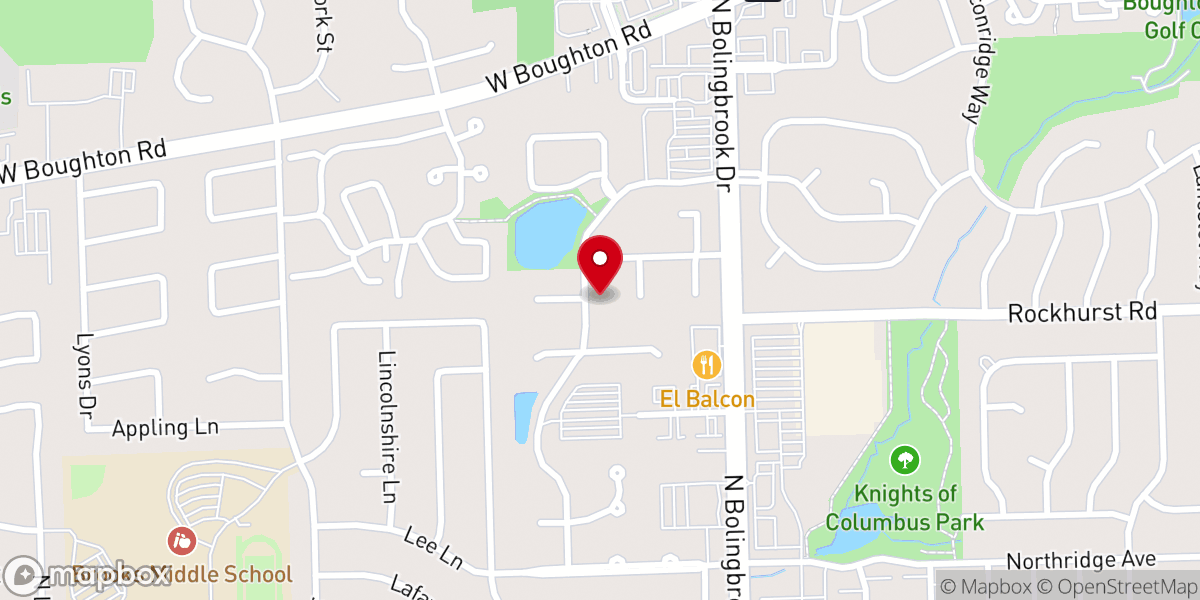 Map showing location of Iglesia De Jesucristo Palabra Miel Bolingbrook Il