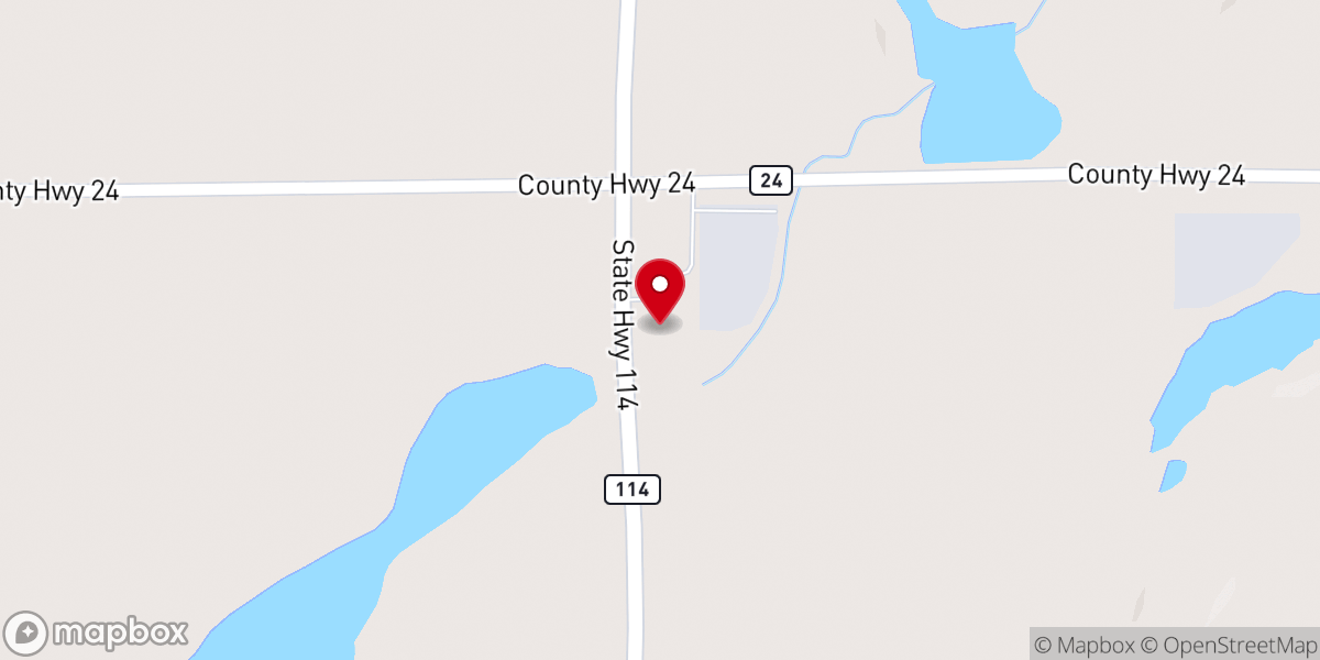 Map showing location of Indherred Church