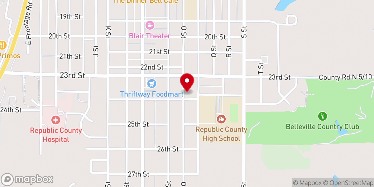 Map showing location of Central Christian Church