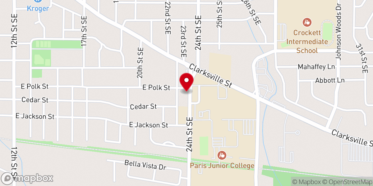 Map showing location of College Church of Christ