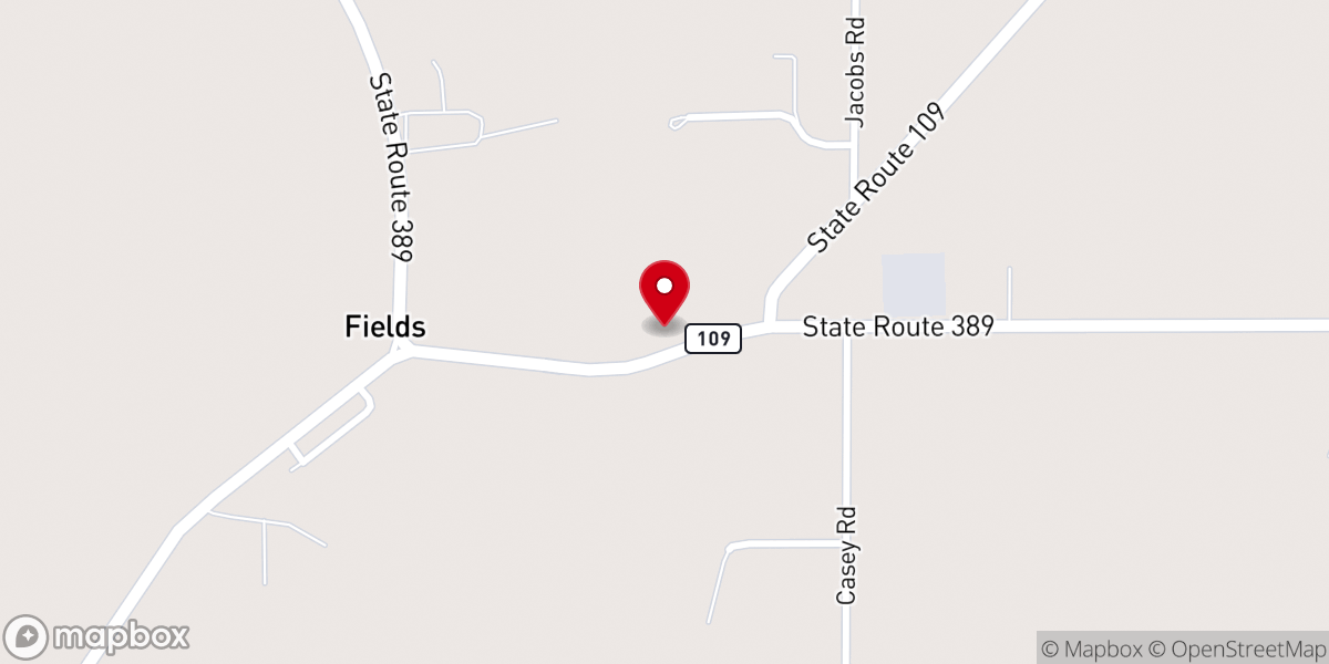 Map showing location of Harvest Family Church of Fields