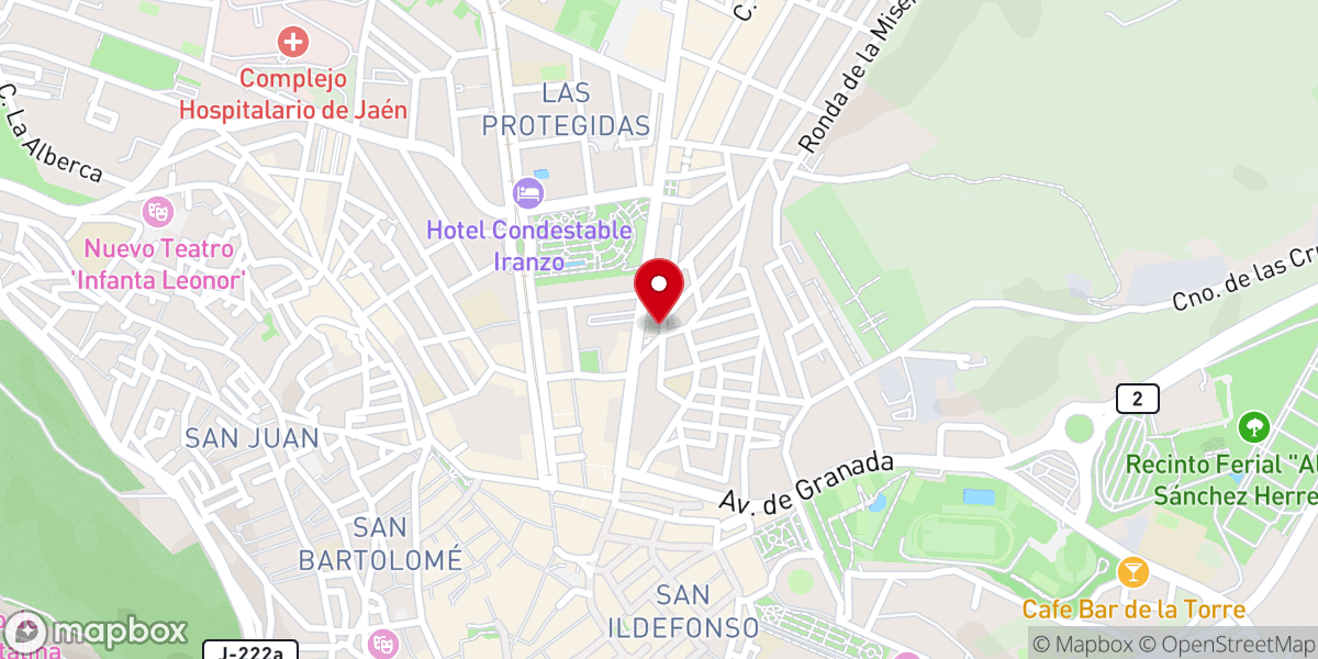 Map showing location of Iglesia de Belén y San Roque