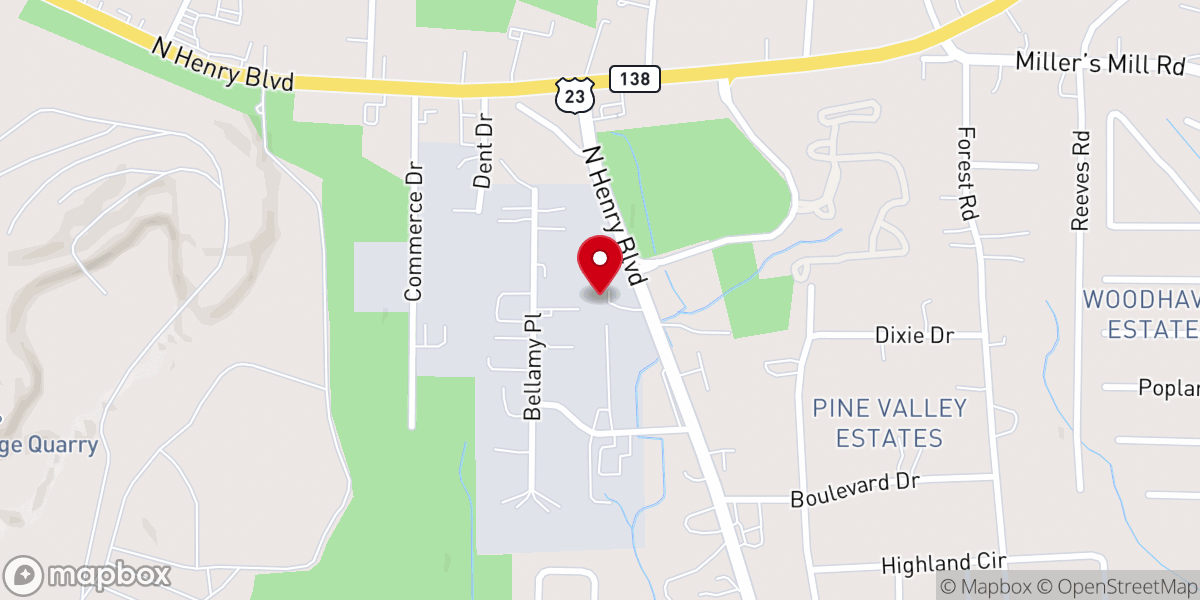 Map showing location of Crossroad Christian Church