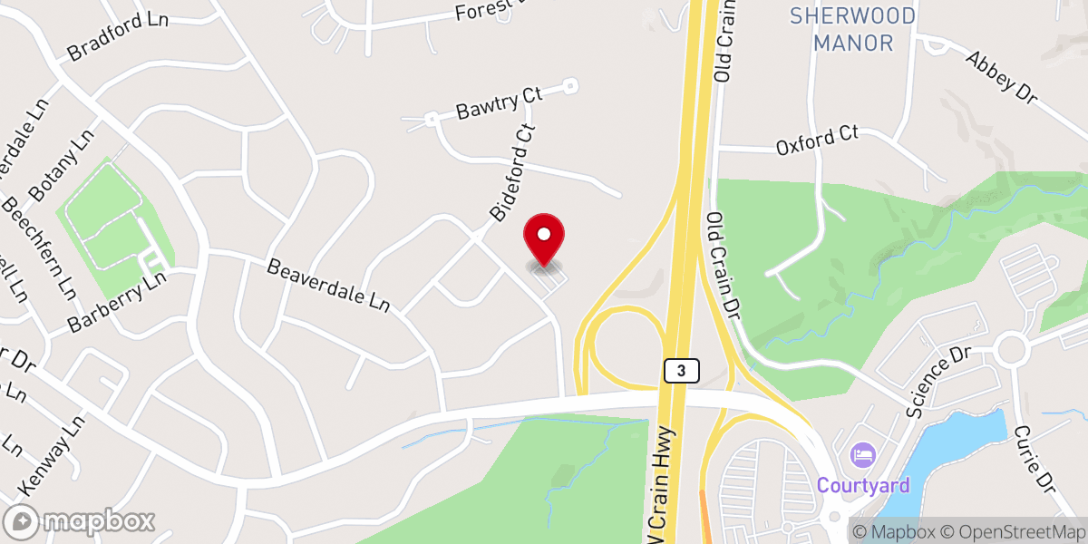 Map showing location of Belcroft Bible Church - Beechtree Camous