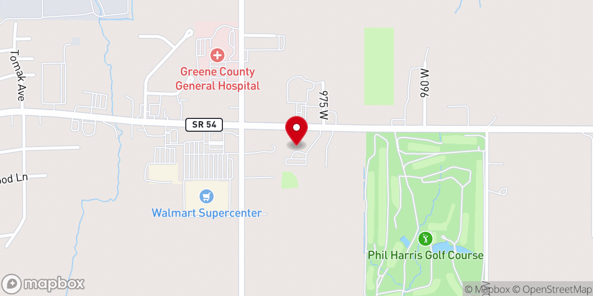 Map showing location of Calvary Baptist Church