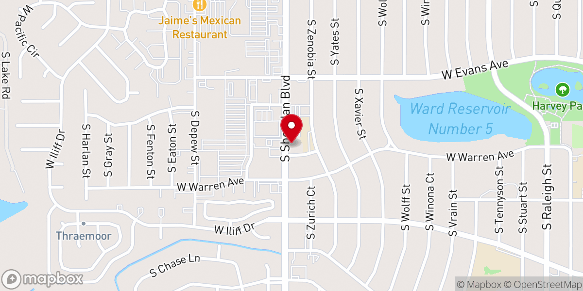 Map showing location of Notre Dame Catholic Parish
